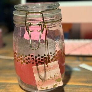 Pink and Gold Decorative Jar
